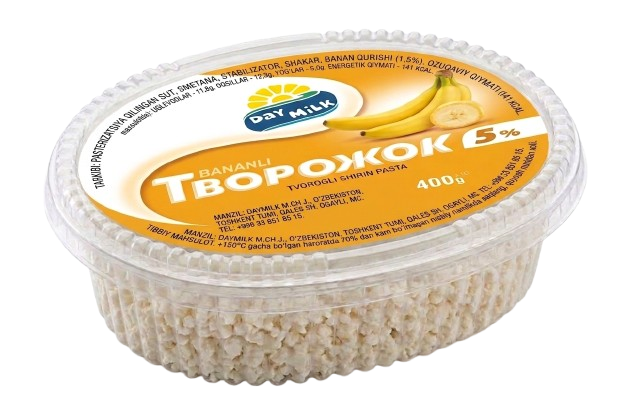 Bananli tvorog 5%